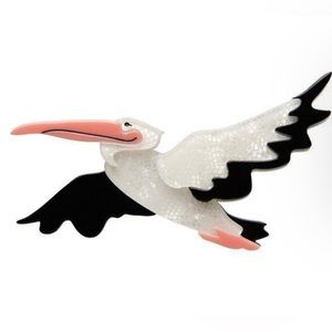 Erstwilder Legendary Long-Bill Brooch, pelican bird